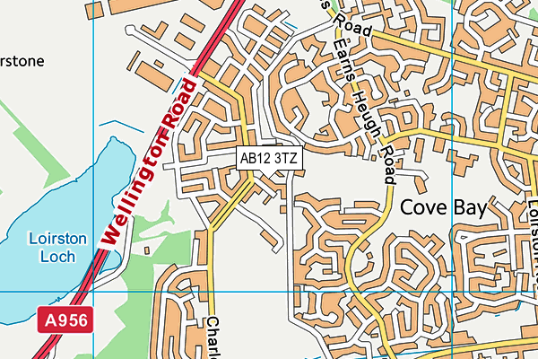 AB12 3TZ map - OS VectorMap District (Ordnance Survey)