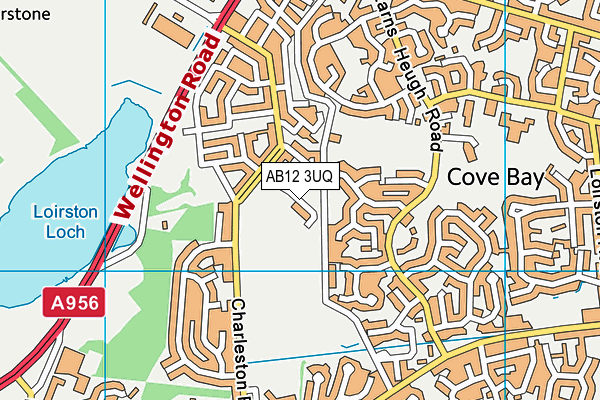 AB12 3UQ map - OS VectorMap District (Ordnance Survey)