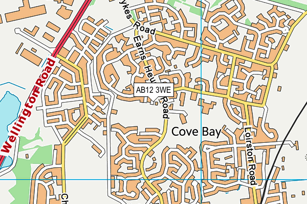 AB12 3WE map - OS VectorMap District (Ordnance Survey)