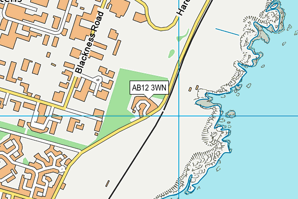 AB12 3WN map - OS VectorMap District (Ordnance Survey)