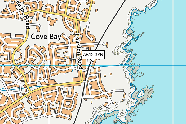 AB12 3YN map - OS VectorMap District (Ordnance Survey)