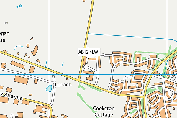 AB12 4LW map - OS VectorMap District (Ordnance Survey)