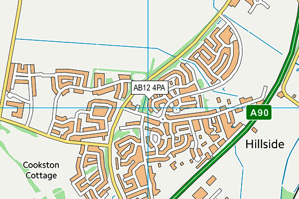 AB12 4PA map - OS VectorMap District (Ordnance Survey)