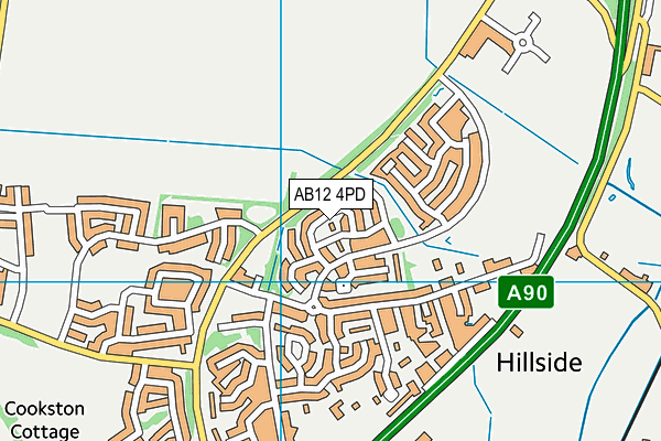 AB12 4PD map - OS VectorMap District (Ordnance Survey)