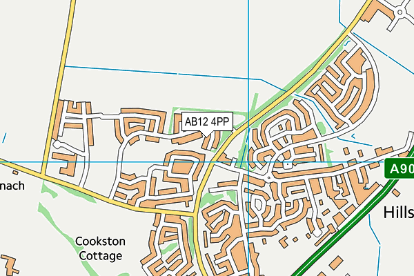 AB12 4PP map - OS VectorMap District (Ordnance Survey)