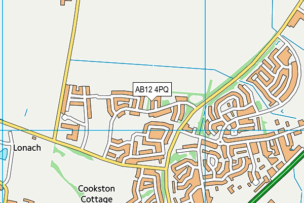 AB12 4PQ map - OS VectorMap District (Ordnance Survey)