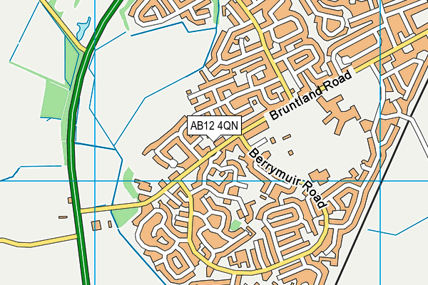 AB12 4QN map - OS VectorMap District (Ordnance Survey)
