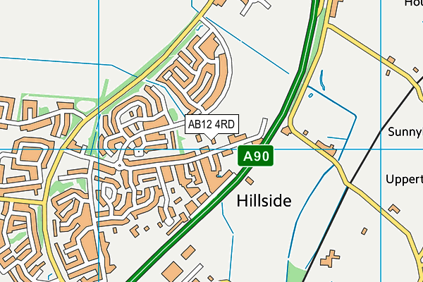 AB12 4RD map - OS VectorMap District (Ordnance Survey)