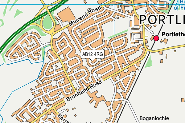AB12 4RG map - OS VectorMap District (Ordnance Survey)