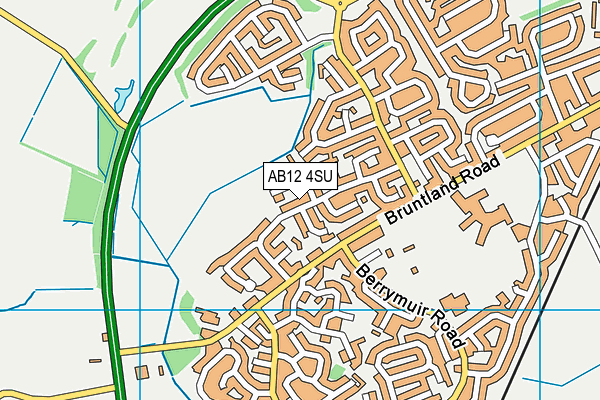 AB12 4SU map - OS VectorMap District (Ordnance Survey)