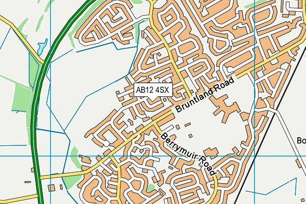 AB12 4SX map - OS VectorMap District (Ordnance Survey)