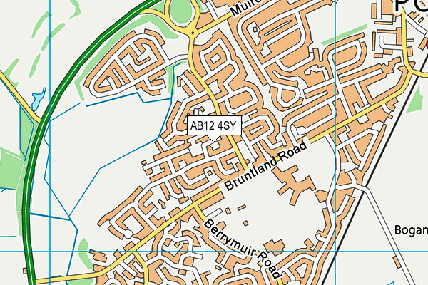 AB12 4SY map - OS VectorMap District (Ordnance Survey)