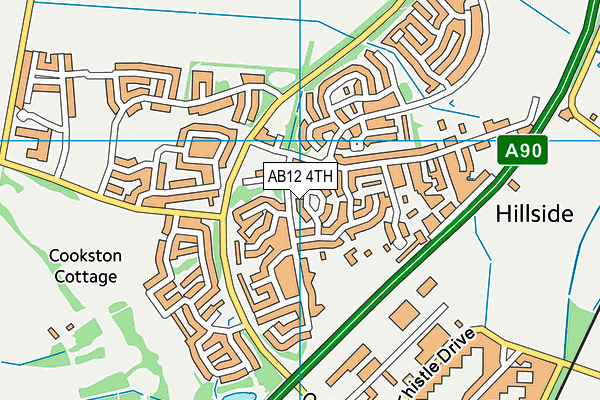 AB12 4TH map - OS VectorMap District (Ordnance Survey)