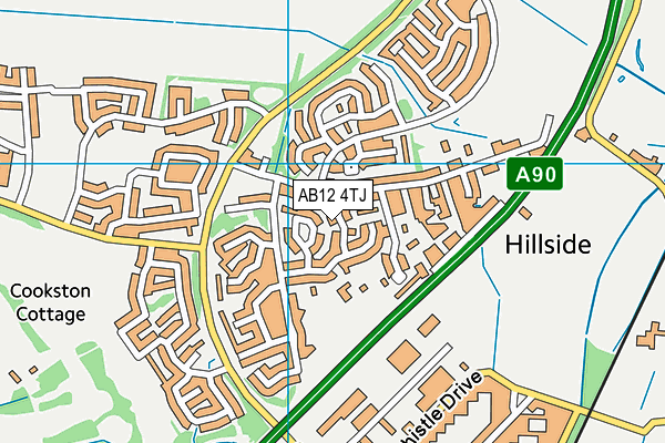 AB12 4TJ map - OS VectorMap District (Ordnance Survey)