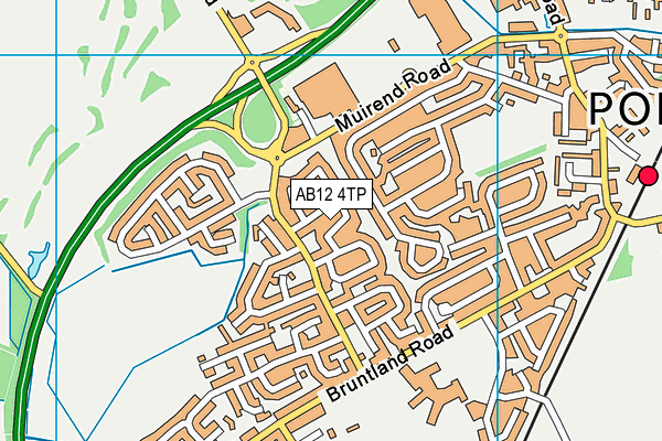 AB12 4TP map - OS VectorMap District (Ordnance Survey)