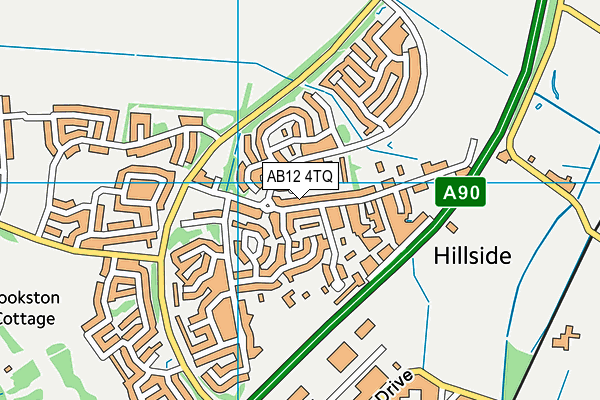 AB12 4TQ map - OS VectorMap District (Ordnance Survey)