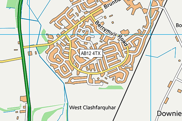 AB12 4TX map - OS VectorMap District (Ordnance Survey)