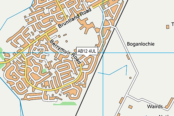 AB12 4UL map - OS VectorMap District (Ordnance Survey)