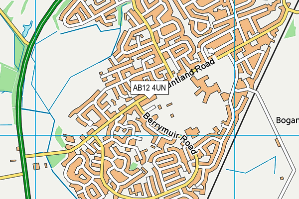AB12 4UN map - OS VectorMap District (Ordnance Survey)