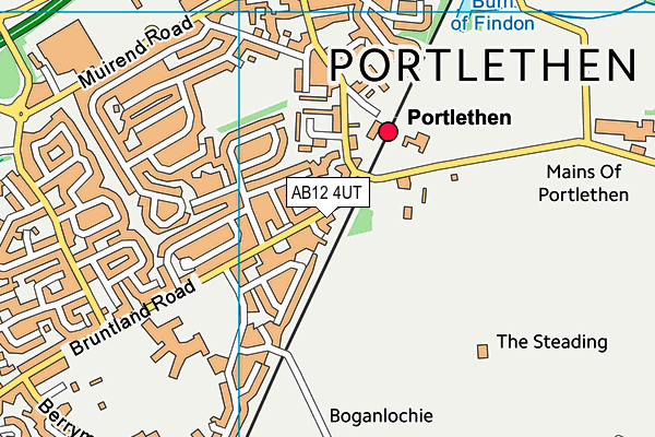 AB12 4UT map - OS VectorMap District (Ordnance Survey)