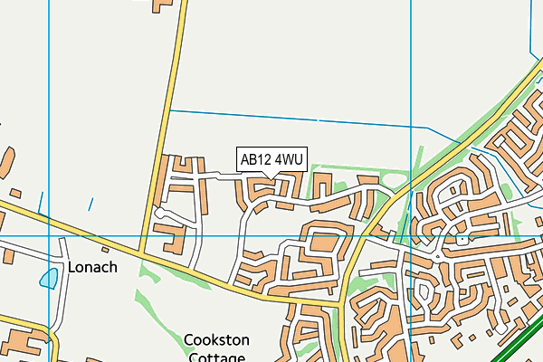AB12 4WU map - OS VectorMap District (Ordnance Survey)