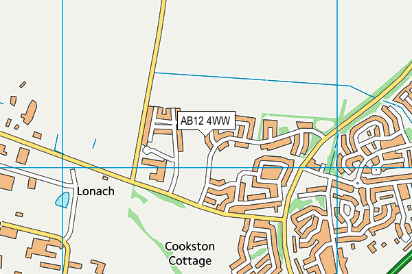 AB12 4WW map - OS VectorMap District (Ordnance Survey)
