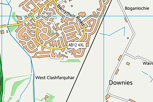 AB12 4XL map - OS VectorMap District (Ordnance Survey)