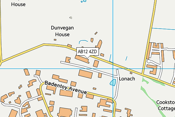 AB12 4ZD map - OS VectorMap District (Ordnance Survey)