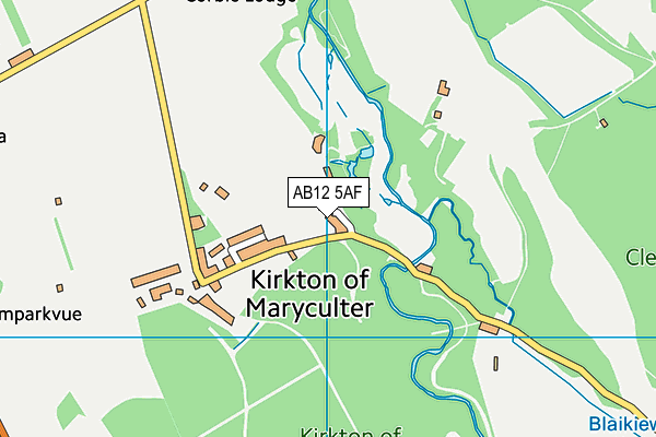 AB12 5AF map - OS VectorMap District (Ordnance Survey)