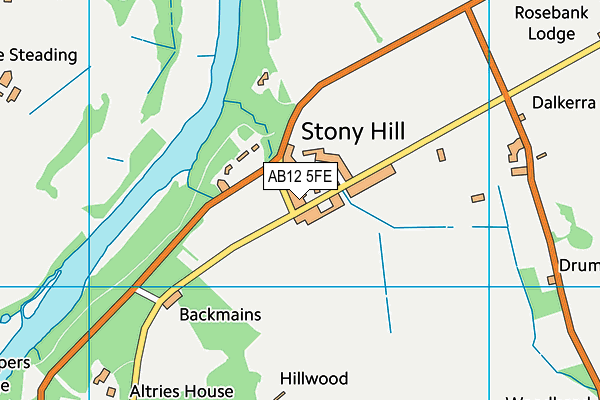 AB12 5FE map - OS VectorMap District (Ordnance Survey)