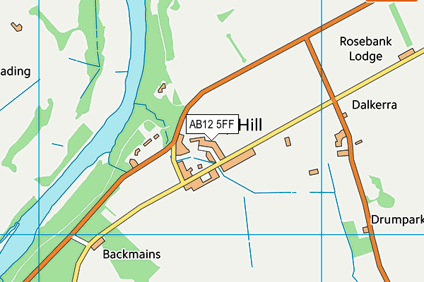 AB12 5FF map - OS VectorMap District (Ordnance Survey)