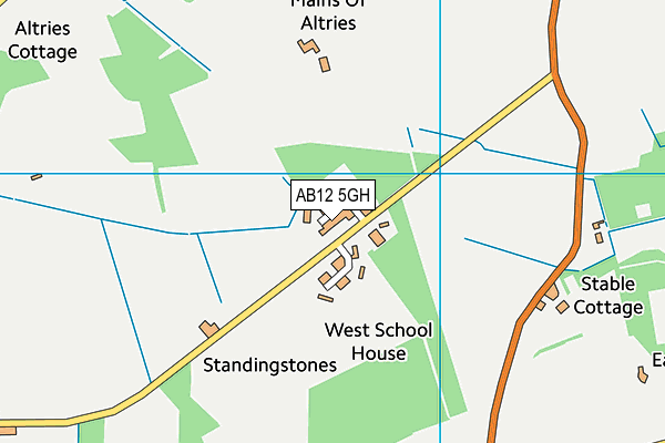 AB12 5GH map - OS VectorMap District (Ordnance Survey)