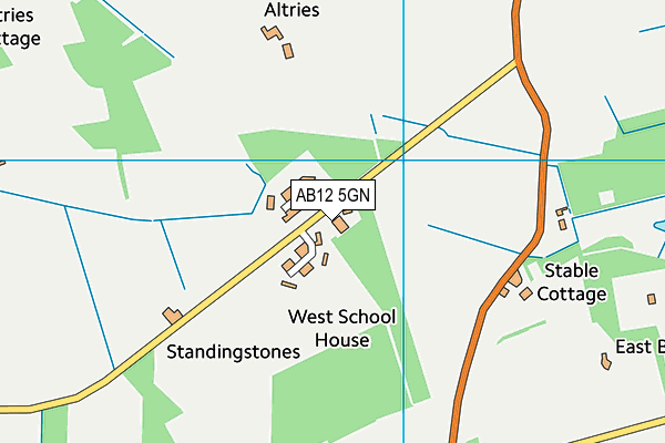 AB12 5GN map - OS VectorMap District (Ordnance Survey)