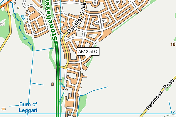 AB12 5LQ map - OS VectorMap District (Ordnance Survey)