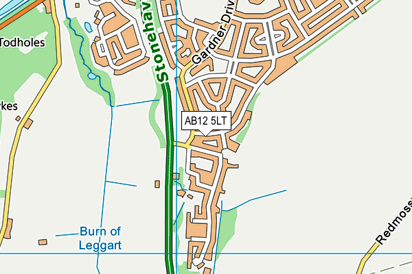 AB12 5LT map - OS VectorMap District (Ordnance Survey)