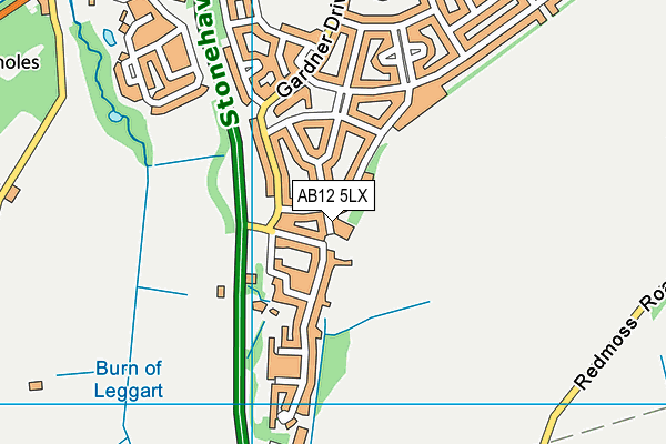 AB12 5LX map - OS VectorMap District (Ordnance Survey)
