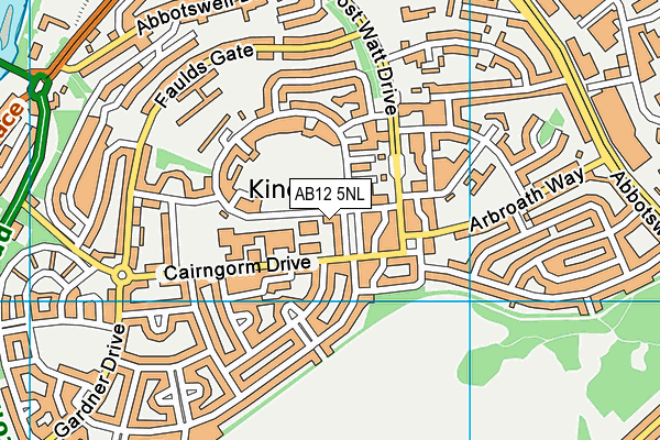 AB12 5NL map - OS VectorMap District (Ordnance Survey)