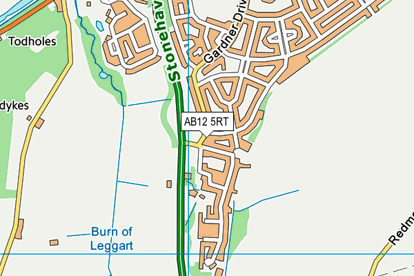 AB12 5RT map - OS VectorMap District (Ordnance Survey)