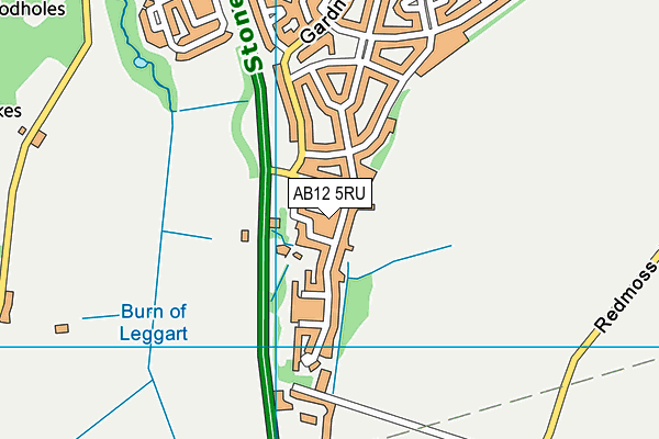 AB12 5RU map - OS VectorMap District (Ordnance Survey)