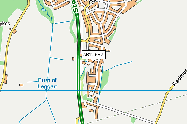 AB12 5RZ map - OS VectorMap District (Ordnance Survey)