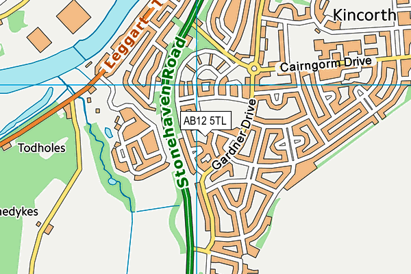 AB12 5TL map - OS VectorMap District (Ordnance Survey)