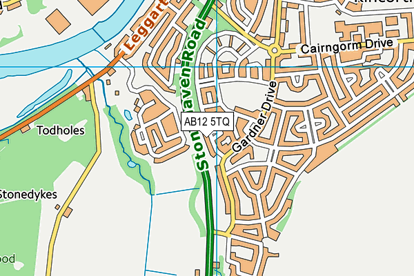 AB12 5TQ map - OS VectorMap District (Ordnance Survey)