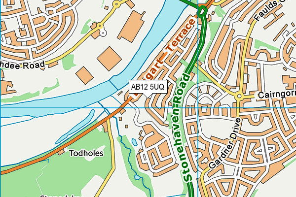 AB12 5UQ map - OS VectorMap District (Ordnance Survey)