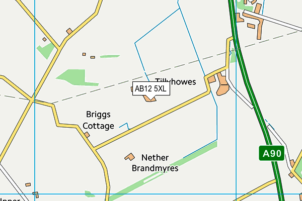 AB12 5XL map - OS VectorMap District (Ordnance Survey)