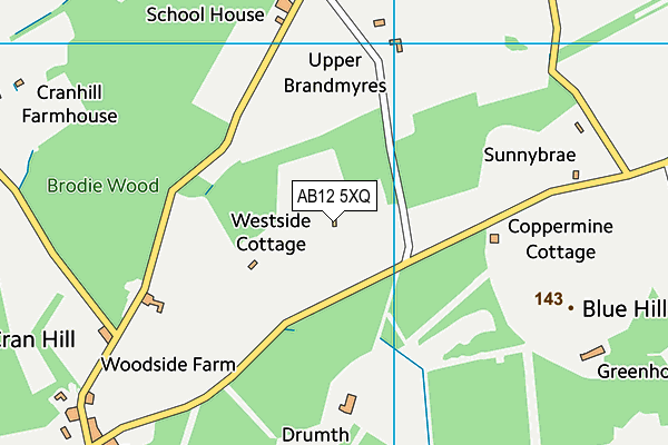 AB12 5XQ map - OS VectorMap District (Ordnance Survey)
