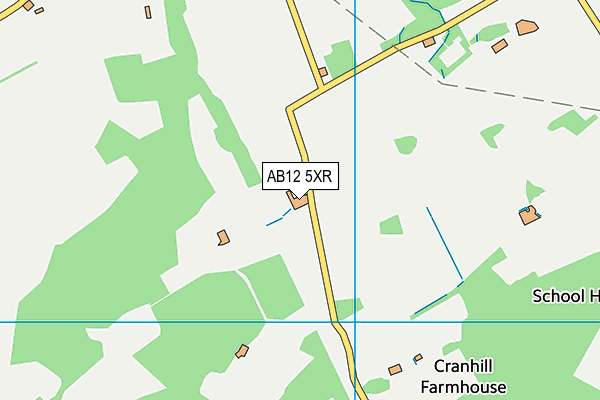 AB12 5XR map - OS VectorMap District (Ordnance Survey)
