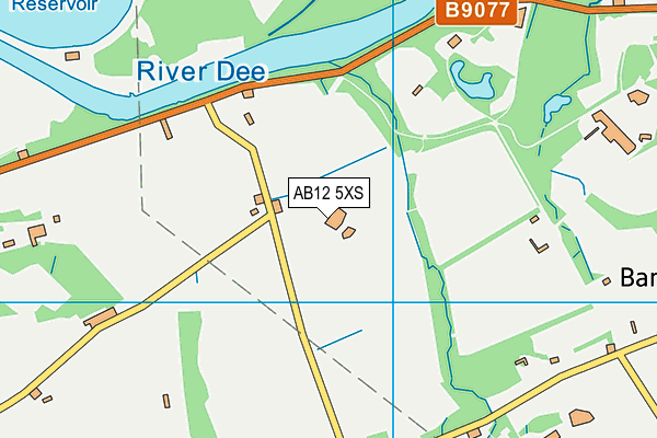 AB12 5XS map - OS VectorMap District (Ordnance Survey)