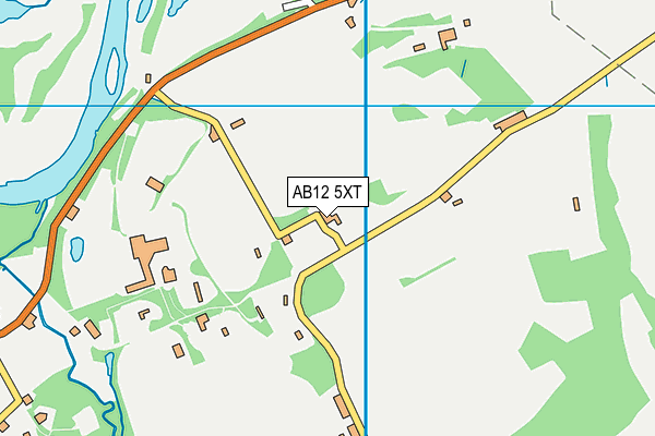 AB12 5XT map - OS VectorMap District (Ordnance Survey)