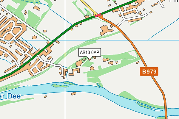 AB13 0AP map - OS VectorMap District (Ordnance Survey)