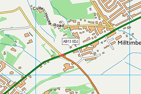AB13 0DJ map - OS VectorMap District (Ordnance Survey)